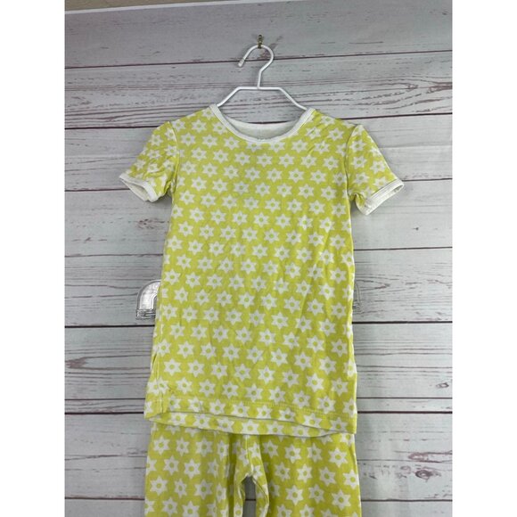 KicKee Pants Yellow Floral Pajamas 4T - Picture 2 of 7